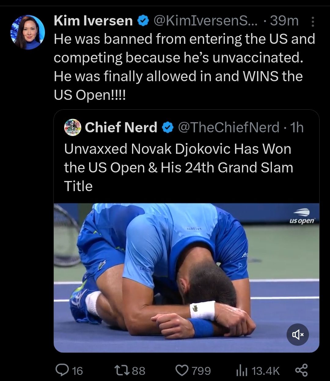 Irony, pro tennis version